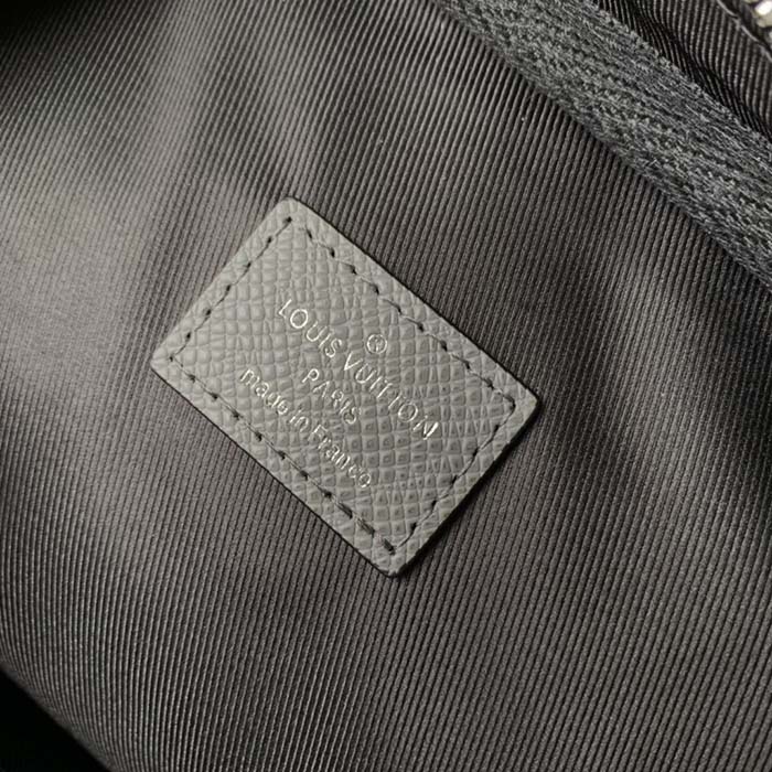 Louis Vuitton LV Unisex Avenue Sling Bag Grey Glacier Taiga Cowhide Leather (10)