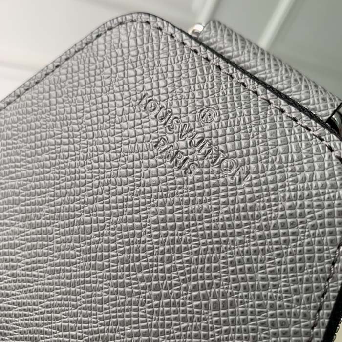 Louis Vuitton LV Unisex Avenue Sling Bag Grey Glacier Taiga Cowhide Leather (3)