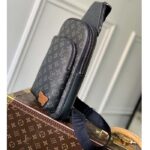 Louis Vuitton LV Unisex Avenue Sling Bag NM Dark Green Monogram Coated Canvas - Image 3