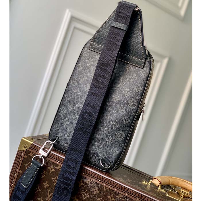 Louis Vuitton Avenue Sling Bag Monogram Coated Canvas In Black/ Dark G -  Praise To Heaven