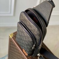 Louis Vuitton LV Unisex Avenue Sling Bag NM Dark Green Monogram Coated Canvas