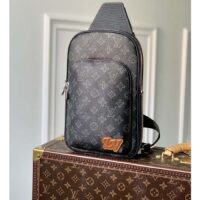 Louis Vuitton LV Unisex Avenue Sling Bag NM Dark Green Monogram Coated Canvas