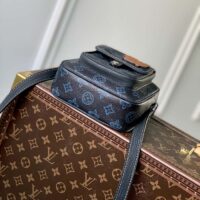 Louis Vuitton LV Unisex Christopher Wearable Wallet Blue Monogram Coated Canvas (1)