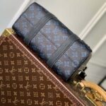 Louis Vuitton LV Unisex City Keepall Bag Blue Monogram Coated Canvas - Image 6