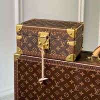 Louis Vuitton LV Unisex Coffret Treasure 24 Brown Monogram Canvas Microfiber Lining