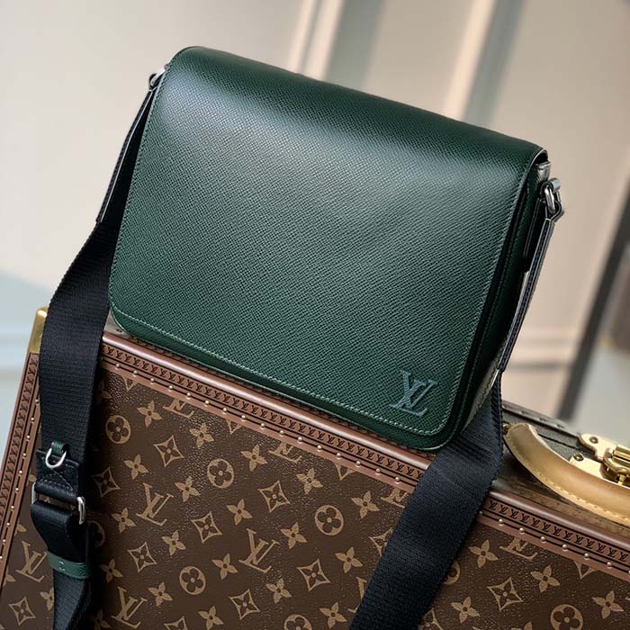 Louis Vuitton LV Unisex District PM Bag Epicea Taiga Cowhide Leather (10)