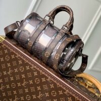 Louis Vuitton LV Unisex Keepall Bandoulière 25 Monogram Chess Coated Canvas PVC (2)