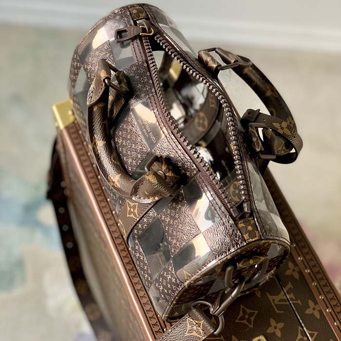 Louis Vuitton PVC Monogram Chess Keepall Bandouliere 25