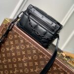 Louis Vuitton LV Unisex Mini Soft Trunk Bag Black Puffy Damier Soft Calf – Bild 2
