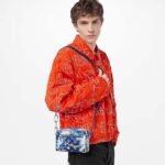 Louis Vuitton LV Unisex Mini Soft Trunk Bag Blue Monogram Bandana Leather - immagine 12