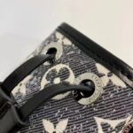 Louis Vuitton LV Unisex Nano Noé Gray Monogram Jacquard Denim Cowhide Leather - Imagen 7