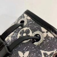 Louis Vuitton LV Unisex Nano Noé Gray Monogram Jacquard Denim Cowhide Leather (3)