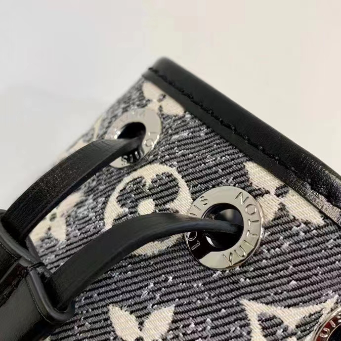 Louis Vuitton LV Unisex Nano Noé Gray Monogram Jacquard Denim Cowhide  Leather - LULUX