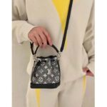 Louis Vuitton LV Unisex Nano Noé Gray Monogram Jacquard Denim Cowhide Leather - Imagen 14