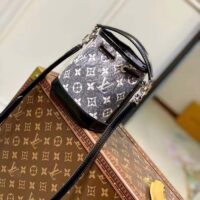 Louis Vuitton LV Unisex Nano Noé Gray Monogram Jacquard Denim Cowhide Leather (3)