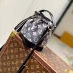 Louis Vuitton LV Unisex Nano Noé Gray Monogram Jacquard Denim Cowhide Leather - Imagen 3