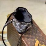 Louis Vuitton LV Unisex Nano Noé Gray Monogram Jacquard Denim Cowhide Leather - Imagen 6