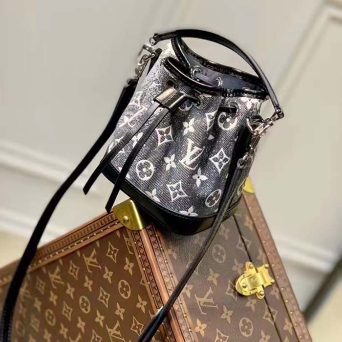 Louis Vuitton Monogram Jacquard Denim Nano Noe - Black Mini Bags, Handbags  - LOU785182