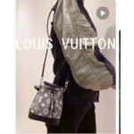 Louis Vuitton LV Unisex Nano Noé Gray Monogram Jacquard Denim Cowhide Leather - Imagen 12