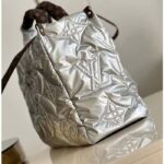 Louis Vuitton LV Unisex OnTheGo GM Tote Silver Recycled Metallic Nylon Econyl - Imagen 3