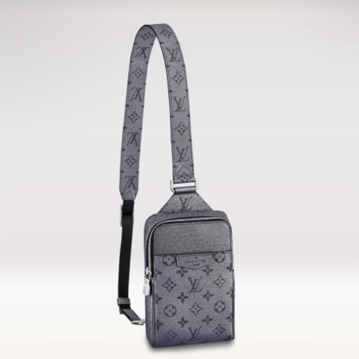 Louis Vuitton LV Unisex Outdoor Sling Bag Gunmetal Gray Monogram Coated Canvas (1)