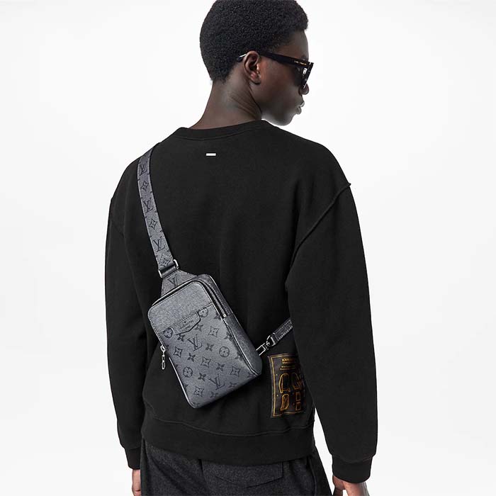 Louis Vuitton Outdoor Slingbag Gunmetal Gray in Coated Canvas