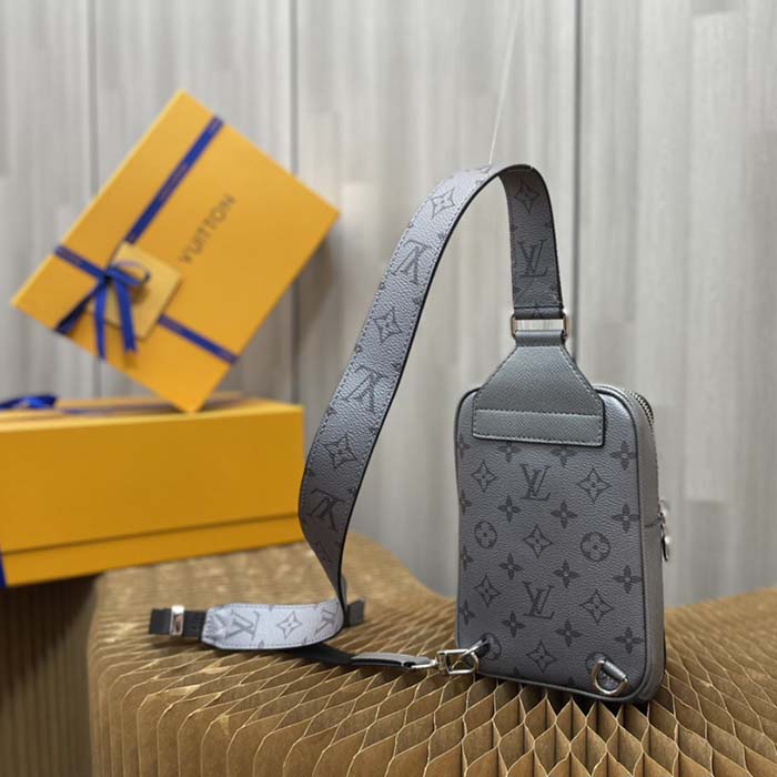 Louis+Vuitton+Outdoor+Sling+Bag+Gray+Canvas for sale online