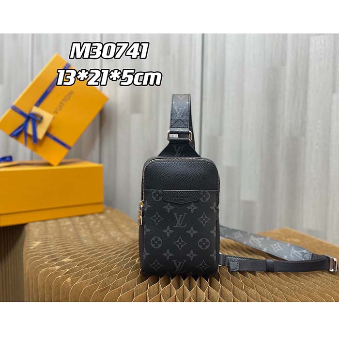 Lushentic Replica OUTDOOR SLINGBAG LV Taigarama Noir Black Men's