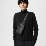 Louis Vuitton LV Unisex Outdoor Sling Bag Taigarama Noir Black Monogram Coated Canvas - Image 11