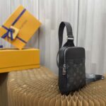 Louis Vuitton LV Unisex Outdoor Sling Bag Taigarama Noir Black Monogram Coated Canvas - Image 4