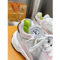 Louis Vuitton LV Unisex Run 55 Sneaker Grey Mix Materials Lifted Rubber Outsole (2)