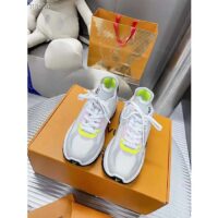 Louis Vuitton LV Unisex Run 55 Sneaker Grey Mix Materials Lifted Rubber Outsole (2)