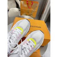 Louis Vuitton LV Unisex Run 55 Sneaker Grey Mix Materials Lifted Rubber Outsole (2)