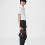 Louis Vuitton LV Unisex S Lock Sling Bag Purple Monogram Macassar Coated Canvas – Bild 10