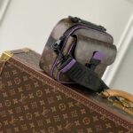 Louis Vuitton LV Unisex S Lock Sling Bag Purple Monogram Macassar Coated Canvas – Bild 3
