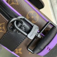 Louis Vuitton LV Unisex S Lock Sling Bag Purple Monogram Macassar Coated Canvas (3)