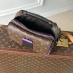 Louis Vuitton LV Unisex S Lock Sling Bag Purple Monogram Macassar Coated Canvas – Bild 6