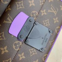 Louis Vuitton LV Unisex S Lock Sling Bag Purple Monogram Macassar Coated Canvas (3)