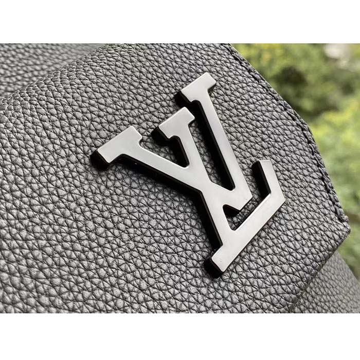 Louis Vuitton LV Unisex Takeoff Backpack Black Grained Calf Leather - LULUX