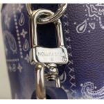 Louis Vuitton LV Unisex Tote Journey Carryall Bag Blue Cowhide Leather Textile Lining - immagine 9