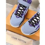 Louis Vuitton LV Unisex Trainer 2 Sneaker Boot Blue Suede Calf Leather - Image 9