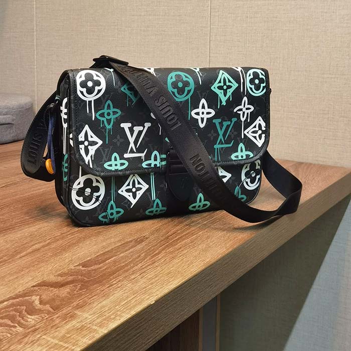 Louis Vuitton LV Women Archy Messenger MM Bag Graffiti Green