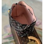 Louis Vuitton LV Women Bella Bucket Bag Black Perforated Mahina Calf Leather - Bild 8