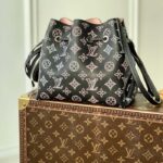Louis Vuitton LV Women Bella Bucket Bag Black Perforated Mahina Calf Leather - Bild 3