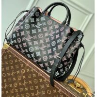 Louis Vuitton LV Women Bella Tote Black Perforated Mahina Calf Leather (1)