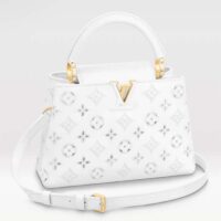 Louis Vuitton LV Women Capucines BB Handbag White Calfskin Cowhide Leather (1)