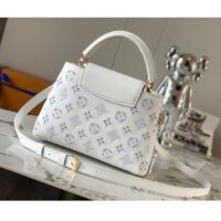 Louis Vuitton LV Women Capucines BB Handbag White Calfskin Cowhide Leather (1)