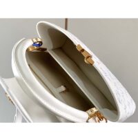 Louis Vuitton LV Women Capucines BB Handbag White Calfskin Cowhide Leather (1)