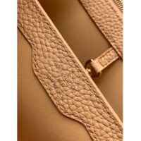 Louis Vuitton LV Women Capucines MM Handbag Beige Brown Taurillon Leather (3)