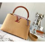 Louis Vuitton LV Women Capucines MM Handbag Beige Brown Taurillon Leather - Bild 2